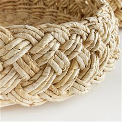 Liam Coastal Beach Natural Abaca Decorative Trays - Set of 2|