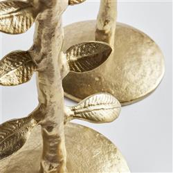 Miles French Country Gold Aluminum Candle Holder - Set of 2|