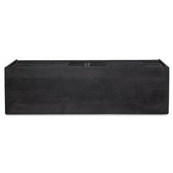 Rhian Coastal Beach Black Mango Wood Black Woven Cane Double Dresser|