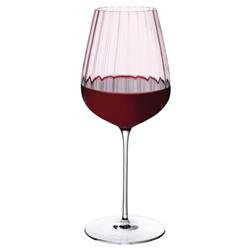Round Up Modern Classic Dusty Rose Crystal Red Wine Glass - Set of 2|