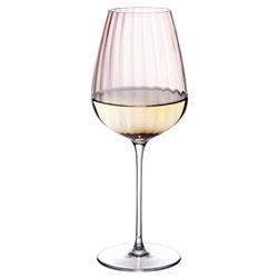 Round Up Modern Classic Dusty Rose Crystal White Wine Glass - Set of 2|