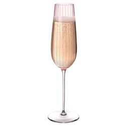 Round Up Modern Dusty Rose Crystal Sparkling Wine Glass - Set of 2|