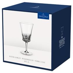 Grand Royal Hollywood Regency Crystal Glass Goblet - Set of 2|