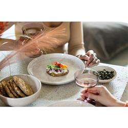 Perlemor Coastal Beach Beige Porcelain Dip Bowl|