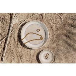 Perlemor Coastal Beach Beige Porcelain Dip Bowl|