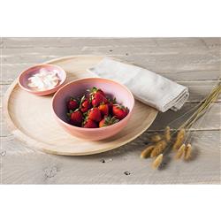 Perlemor Coastal Beach Coral Pink Porcelain Dip Bowl|