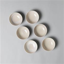 Perlemor Coastal Beach Beige Porcelain Rice Bowl|