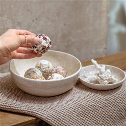 Perlemor Coastal Beach Beige Porcelain Rice Bowl|