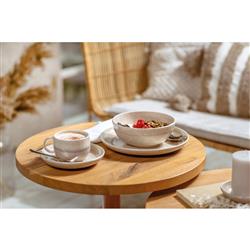 Perlemor Coastal Beach Beige Porcelain Rice Bowl|