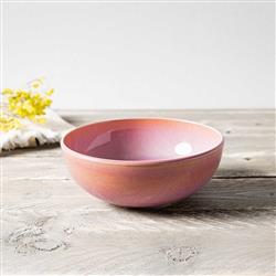Perlemor Coastal Beach Coral Pink Porcelain Rice Bowl|