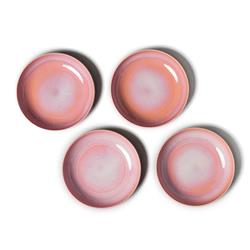 Perlemor Coastal Beach Coral Pink Porcelain Pasta Bowl|