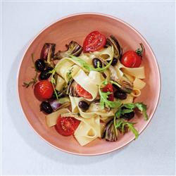 Perlemor Coastal Beach Coral Pink Porcelain Pasta Bowl|