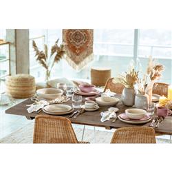 Perlemor Coastal Beach Beige Porcelain Dinner Bowl|