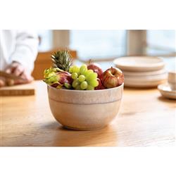 Perlemor Coastal Beach Beige Porcelain Serving Bowl|