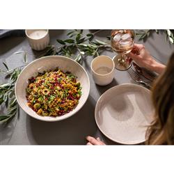 Perlemor Coastal Beach Beige Porcelain Serving Bowl|