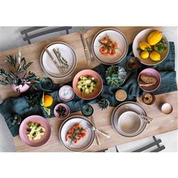 Perlemor Coastal Beach Beige Porcelain Serving Bowl|