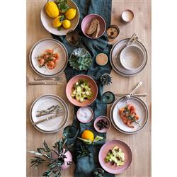 Perlemor Coastal Beach Beige Porcelain Serving Bowl|