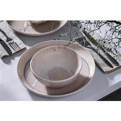 Perlemor Coastal Beach Beige Porcelain Dinner Plate|