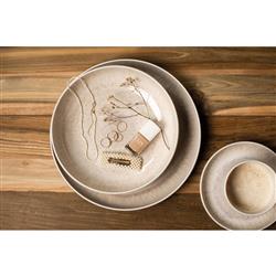 Perlemor Coastal Beach Beige Porcelain Dinner Plate|