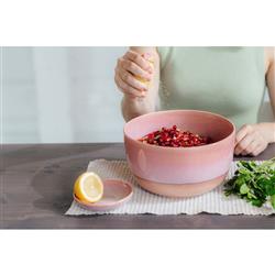 Perlemor Coastal Beach Coral Pink Porcelain Serving Bowl|