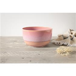 Perlemor Coastal Beach Coral Pink Porcelain Serving Bowl|
