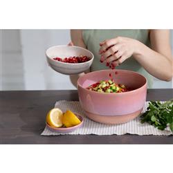 Perlemor Coastal Beach Coral Pink Porcelain Serving Bowl|