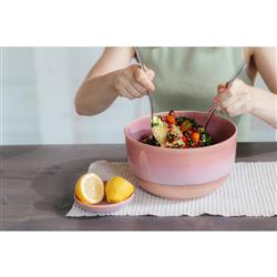 Perlemor Coastal Beach Coral Pink Porcelain Serving Bowl|