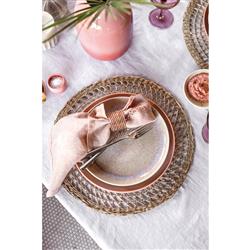 Perlemor Coastal Beach Coral Pink Porcelain Dinner Plate|