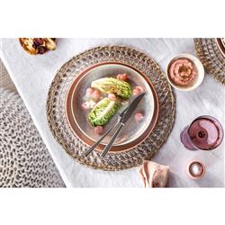 Perlemor Coastal Beach Coral Pink Porcelain Dinner Plate|