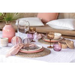 Perlemor Coastal Beach Coral Pink Porcelain Dinner Plate|