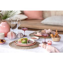 Perlemor Coastal Beach Coral Pink Porcelain Dinner Plate|