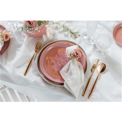 Perlemor Coastal Beach Coral Pink Porcelain Salad Plate|