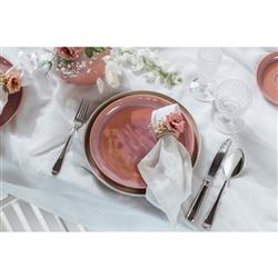 Perlemor Coastal Beach Coral Pink Porcelain Salad Plate|