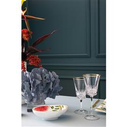 Grand Royal Regency Gold Rim Crystal Glass Goblet - Set of 2|