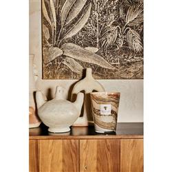 Baobab Collection Sand Siloli Industrial Beige Glass Scented Candle - Small|