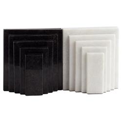 Elroe Modern Classic Black Marble Paneled Bookends|