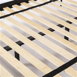 Isabella Modern Classic Cream Upholstered Black Iron Bed - Queen|