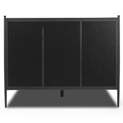 Isabella Modern Classic Cream Upholstered Black Iron Bed - Queen|