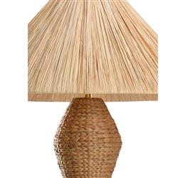 Gavin Coastal Beach Natural Braided Rattan Floor Lamp|