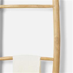 Pigeon and Poodle Provo Coastal Natural Teak Wood Hanging Towel Rack - Small|