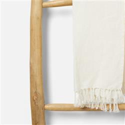 Pigeon and Poodle Provo Coastal Natural Teak Wood Hanging Towel Rack - Small|