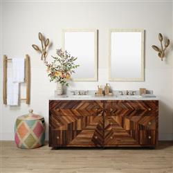 Pigeon and Poodle Provo Coastal Natural Teak Wood Hanging Towel Rack - Small|