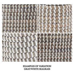 Pigeon and Poodle Roslyn White Woven Grey Seagrass Round Basket - Set of 2|