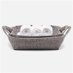 Pigeon and Poodle Roslyn White Woven Grey Seagrass Basket - Set of 2|