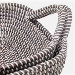 Pigeon and Poodle Roslyn White Woven Grey Seagrass Basket - Set of 2|