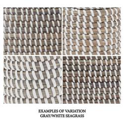 Pigeon and Poodle Roslyn White Woven Grey Seagrass Basket - Set of 2|