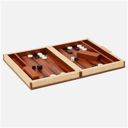 Pigeon and Poodle Hanford Natural Woven Raffia Backgammon Game Set - Small|