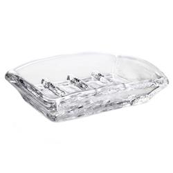 Simon Pearce Woodbury Modern Classic Glass Soap Dish|