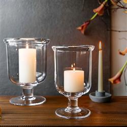 Simon Pearce Essex Modern Classic Glass Hurricane Candleholder - Medium|