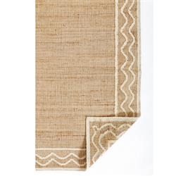 Fineas Coastal Beach Natural Patterned Jute Rug - 3'6"x5'6"|
